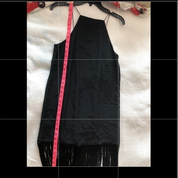 NWT CAMI NYC The Fringe Dress In Black Silk Size S - Picture 15 of 16